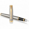 Набор ручек Parker IM Brushed Metal GT FP+BP (перьевая + шариковая)