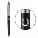 Ручка шариковая Parker JOTTER DESIGN Bond Street Black CT BP Подкова на счастье 16232_R107w