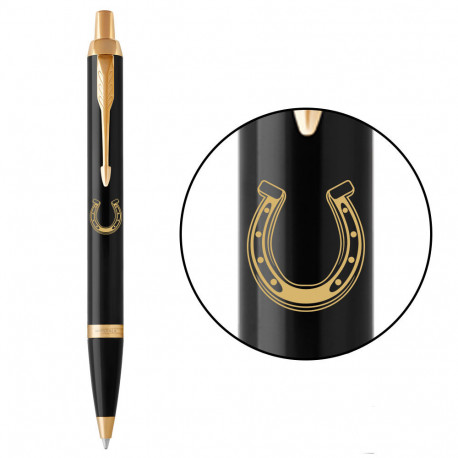 Ручка кулькова Parker IM DESIGN Black GT BP Підкова на щастя 22032_R107y