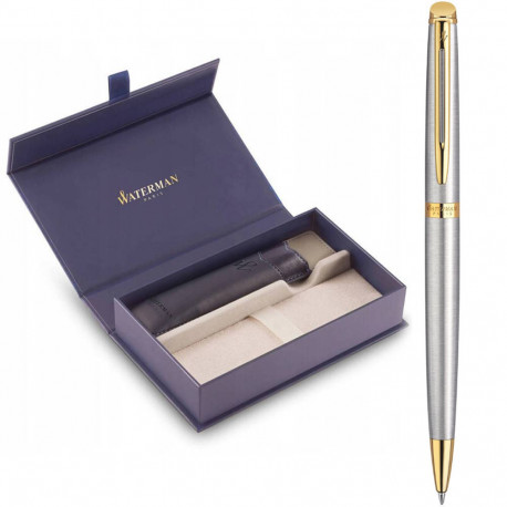 Набір Waterman HEMISPHERE Stainless Steel GT BP (кулькова ручка + чохол)