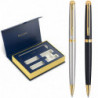 Набор ручек Waterman HEMISPHERE Stainless Steel GT BP + Mаtte Black GT BP (2 шариковые ручки)