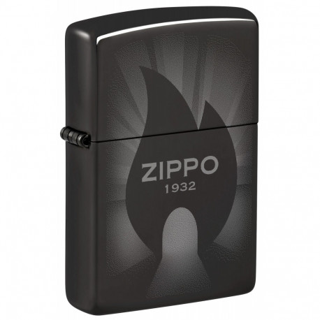 Зажигалка Zippo Classic Radiant Zippo Design High Polish Black 46175