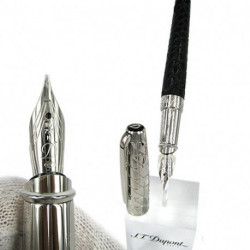 Перова ручка ST Dupont Olympio L Duotone Leather Black PP FP Du480851m