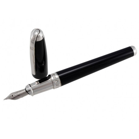Перьевая ручка ST Dupont Olympio XL Diamonds Black Ch.Lacquer PP FP Du481675m