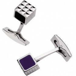 Запонки ST Dupont Black & Purple Laque Du5249