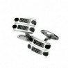 Запонки Pequignet MOOREA 2 ROW Steel & Carbon Pq0410463