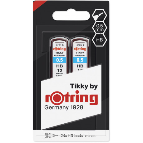 Грифелі Rotring 0,5 мм HB (12) блістер 2шт R2221256