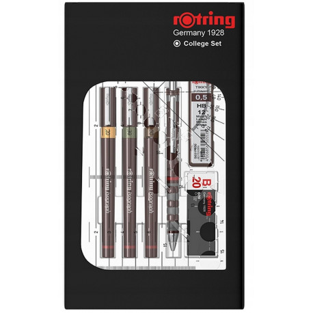 Подарочный набор Rotring Isograph College-Set (0,2/0,3/0,5)+PCL/0,5+аксес. S0699370