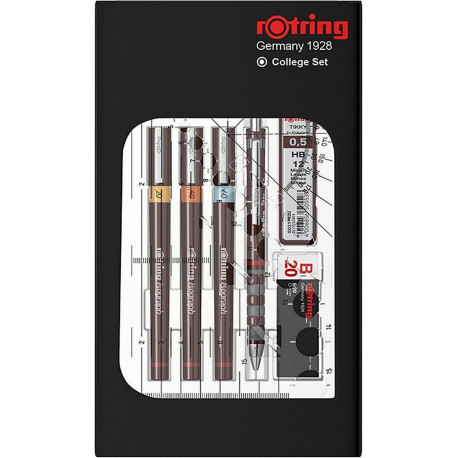 Подарочный набор Rotring Isograph College-Set (0,2/0,4/0,6)+PCL/0,5+аксес. S0699390