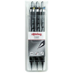 Набор механических карандашей Rotring TIKKY Black (ISO) PCL 0,35/0,5/0,7 S0801310