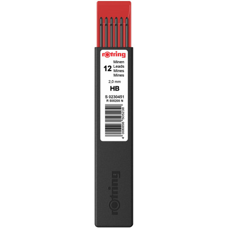 Грифелі Rotring 2,0мм HB (12) S0230451