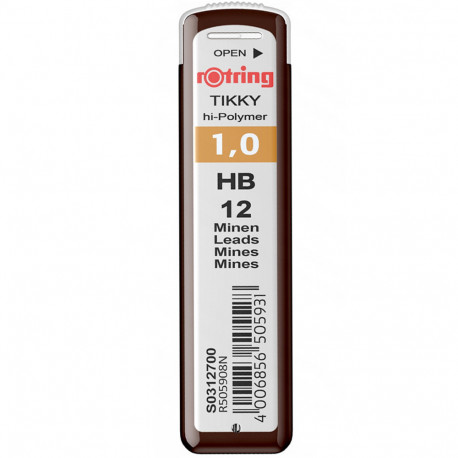 Грифелі Rotring 1,0мм HB (12) S0312700