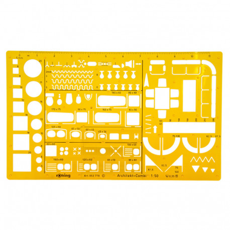 Архитекторский трафарет Rotring (250х150мм) S0238711