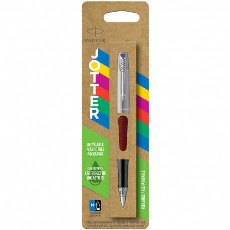 Ручка перьевая Parker JOTTER Originals Red CT FP M блистер 15 716