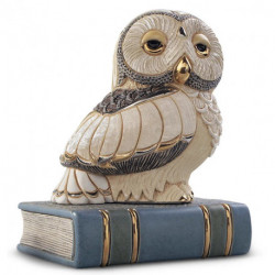 Фігурка De Rosa Rinconada Emerald Сова Біла на Книзі Dr1024-52