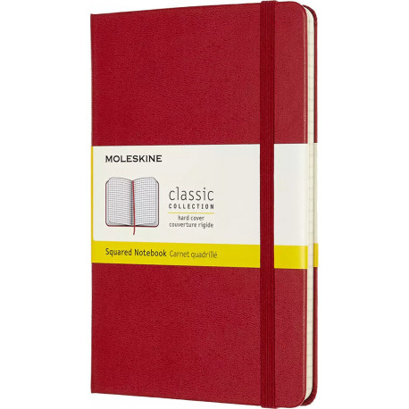 Записная книжка Moleskine Classic средний / Клетка Красный QP051F2