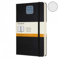 Записная книжка Moleskine Classic Expanded средний / Линейка Черный QP060EXP