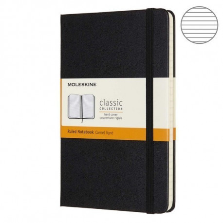 Записник Moleskine Classic медіум / Лінійка Чорний QP050