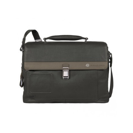 Портфель Piquadro VIBE/Grey-Taupe на 2 отдел. с фронт. карманом и с отдел. д/ноутбука (42x30x13)