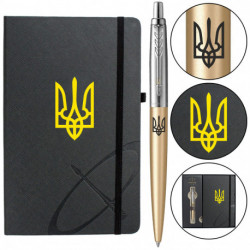Набір Parker JOTTER XL UKRAINE Matt Gold CT BP Тризуб (ручка кулькова+ блокнот Parker)