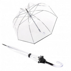 Зонт Knirps C.760 Stick Manual Transparent Black Kn96-8760-1000