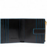 Кредитниця Piquadro Blue Square (B2) Black PP6843B2R-N