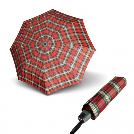 Складана парасолька Knirps T.200 Medium Duomatic Check Red Kn9532005190