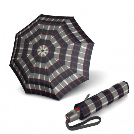 Складана парасолька Knirps T.200 Medium Duomatic Check Navy & Bordeaux Kn9532005480
