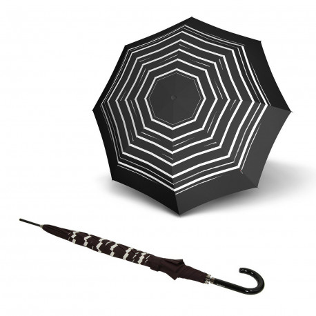 Зонт трость Knirps Stick Automatic Long Stripe Art Black Kn799344961
