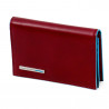 Визитница Piquadro BL SQUARE/Red для своих визиток на кнопке (10,8x7,5x1,5)
