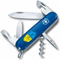 Складной нож Victorinox SPARTAN UKRAINE Трезубец фигурный на фоне флага 1.3603.2_T1026u