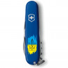Складной нож Victorinox SPARTAN UKRAINE Трезубец фигурный на фоне флага 1.3603.2_T1026u