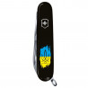 Складной нож Victorinox SPARTAN UKRAINE Трезубец фигурный на фоне флага 1.3603.3_T1026u