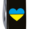 Складаний ніж Victorinox HUNTSMAN UKRAINE Серце синьо-жовте 1.3713.3_T1090u