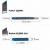 Картриджи Parker Quink /5шт. т.син. 11 410BLB