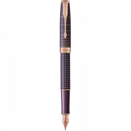 Перьевая ручка Parker SONNET Cisele Silver Purple Matrix PGT FP F 88 011