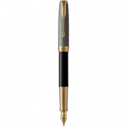 Перьевая ручка Parker SONNET Black Cisele Silver GT FP F 87 311