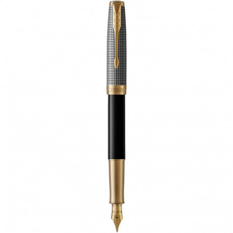 Перова ручка Parker SONNET Black Cisele Silver GT FP F 87 311