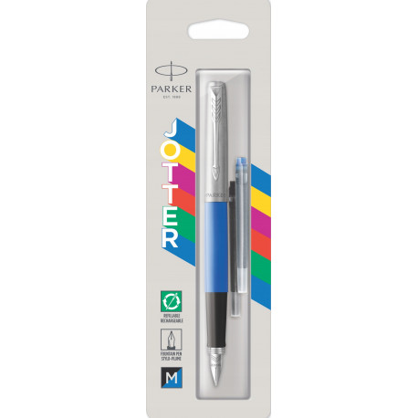 Ручка перова Parker JOTTER Originals Blue CT FP M блістер 15 116