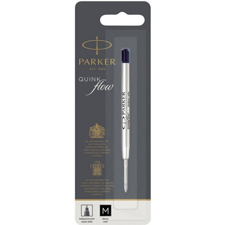 Стержень Parker QuinkFlow шарик. черн. M блистер 10 232BK