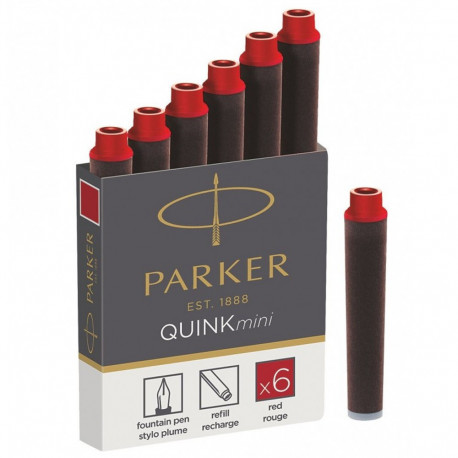 Картриджі Parker Quink Mini / 6шт. червоні 11 510R
