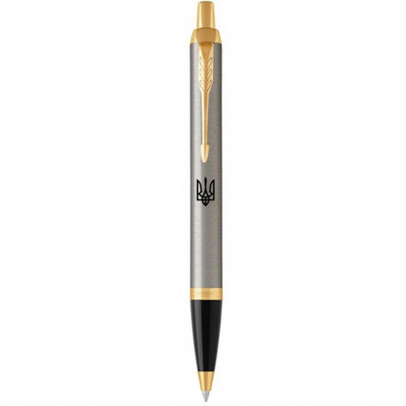 Кулькова ручка Parker IM Brushed Metal GT BP Тризуб 22232_TR