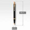 Ручка шариковая Parker IM Black GT BP Трезубец-Молния 22032_T056y