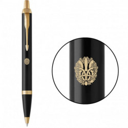 Ручка шариковая Parker IM Black GT BP Трезубец с дубовым венком 22032_T061y