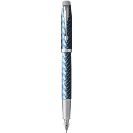 Ручка перова Parker IM Premium Blue Grey CT FP F 24 911