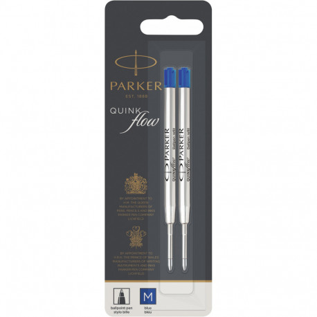 Стержни Parker QuinkFlow шарик. син. M блистер 2шт 10 232BLU2