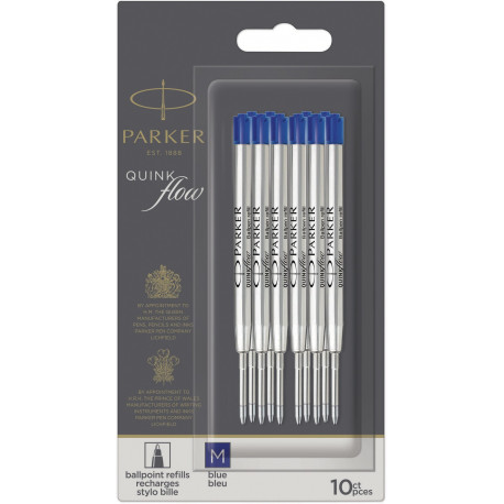 Стрижні Parker QuinkFlow кульк. син. M блістер 10шт 10 232BLU10