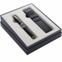 Набор Parker IM Black GT FP М (перьевая ручка + чехол)