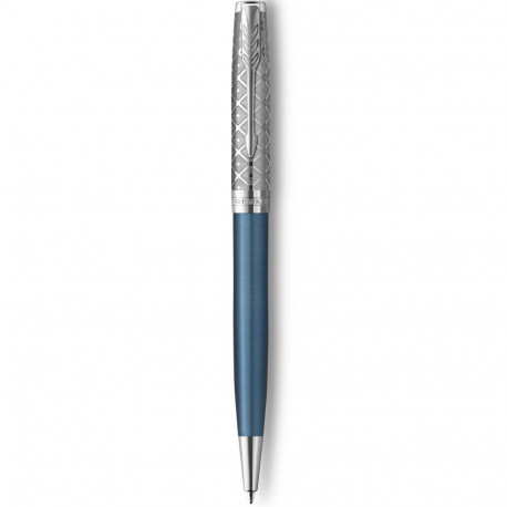 Ручка шариковая Parker SONNET Metal & Blue Lacquer CT BP 68 432