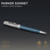 Ручка шариковая Parker SONNET Metal & Blue Lacquer CT BP 68 432